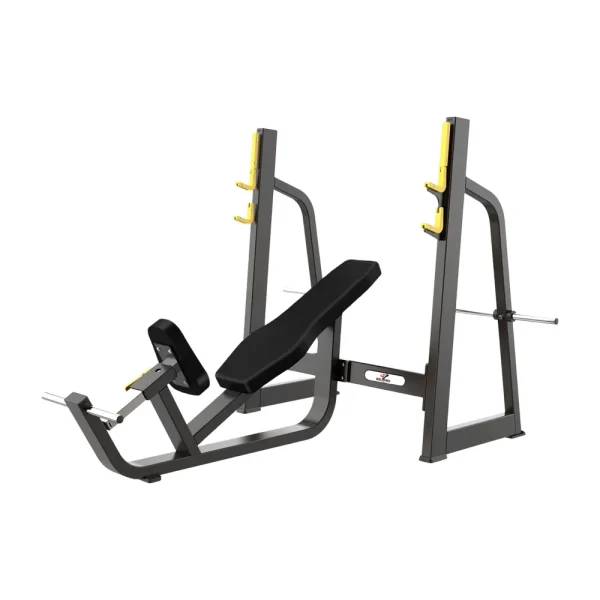 Banco-Inclinado-Olimpico - Pro2, Línea Profesional para trabajar pecho - Power Fitness Pro