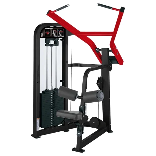 Máquina DE Dorsales Alto - Hamer, Línea Profesional para trabajar espalda - Power Fitness Pro