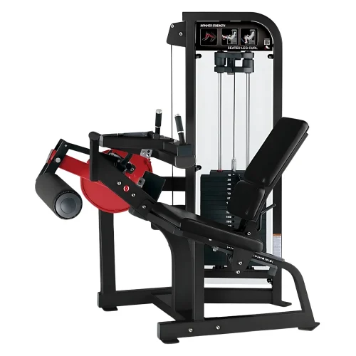 Máquina DE Femoral Sentado 100 KG - Hamer, Línea Profesional para trabajar piernas - Power Fitness Pro