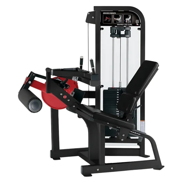 Máquina DE Femoral Sentado 100 KG - Hamer, Línea Profesional para trabajar piernas - Power Fitness Pro