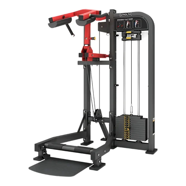 Máquina DE Pantorrillas DE PIE Alto - Hamer, Línea Profesional para trabajar piernas - Power Fitness Pro