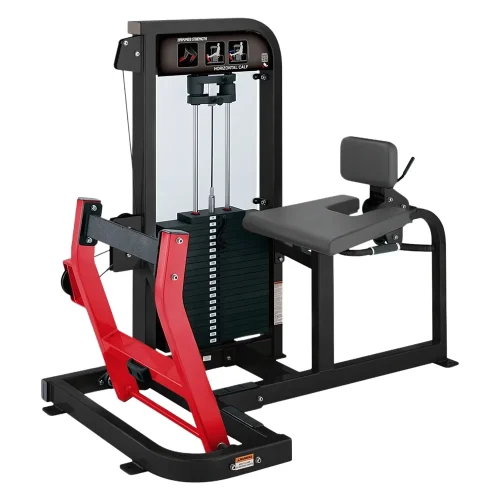 Máquina Pantorrillera Sentado 80 KG - Hamer, Línea Profesional para trabajar piernas - Power Fitness Pro